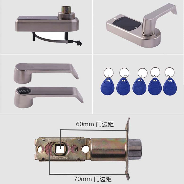 OS8818 Password + Key + Sensor Card Zinc Alloy Electronic Door Lock Touch Screen Electronic Code Lock