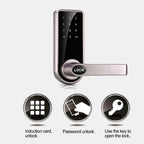 OS8818 Password + Key + Sensor Card Zinc Alloy Electronic Door Lock Touch Screen Electronic Code Lock