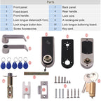 OS8818 Password + Key + Sensor Card Zinc Alloy Electronic Door Lock Touch Screen Electronic Code Lock