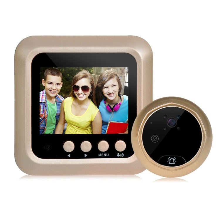 W5 2.4 inch Screen 2.0MP Security Camera No Disturb Peephole Viewer Doorbell, Support TF Card / Night Vision / Video Recording