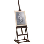 Adjustable Beechwood Artist's Easel with Storage Compartment, 53x50.5x171-230cm