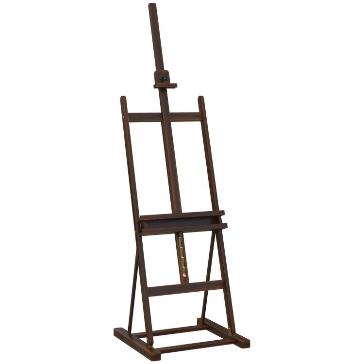 Adjustable Beechwood Artist's Easel with Storage Compartment, 53x50.5x171-230cm — view 12