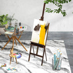 Adjustable Beechwood Artist's Easel with Storage Compartment, 53x50.5x171-230cm — view 4