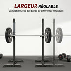 Weight training rack for long barbells – max.load 150 kg