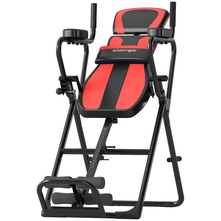 3-in-1 Inversion Bench/Table with 3 Inversion Angles, Push-up & Pull-up Bars, and Headrest