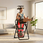 3-in-1 Inversion Bench/Table with 3 Inversion Angles, Push-up & Pull-up Bars, and Headrest