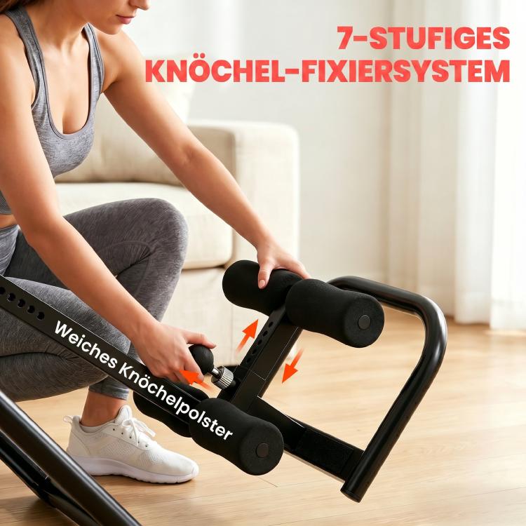 3-in-1 Inversion Bench/Table with 3 Inversion Angles, Push-up & Pull-up Bars, and Headrest