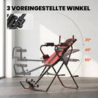 3-in-1 Inversion Bench/Table with 3 Inversion Angles, Push-up & Pull-up Bars, and Headrest