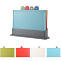 ZENO 4-Piece Color-Coded Cutting Board Set with Non-Slip Index and Stand