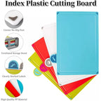 ZENO 4-Piece Color-Coded Cutting Board Set with Non-Slip Index and Stand