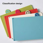 ZENO 4-Piece Color-Coded Cutting Board Set with Non-Slip Index and Stand