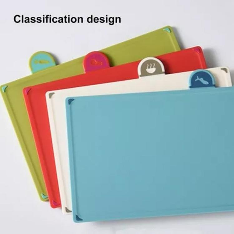 ZENO 4-Piece Color-Coded Cutting Board Set with Non-Slip Index and Stand