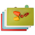 ZENO 4-Piece Color-Coded Cutting Board Set with Non-Slip Index and Stand