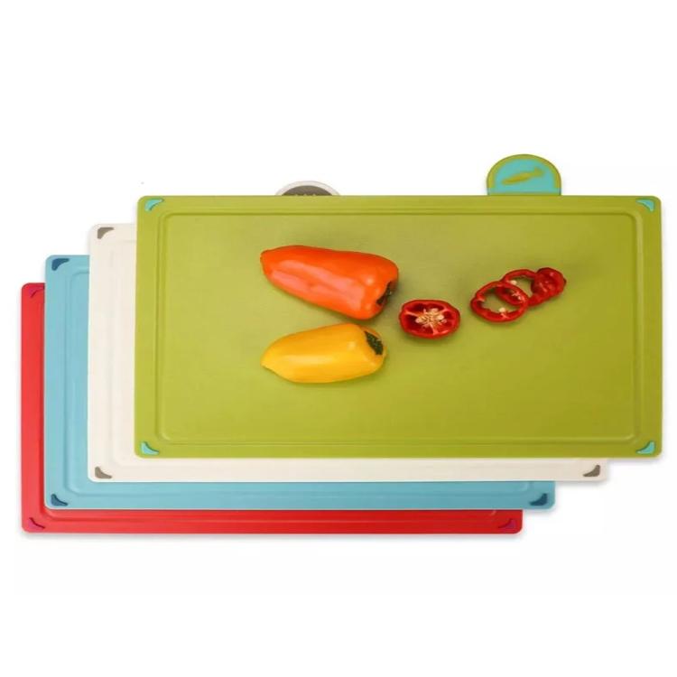 ZENO 4-Piece Color-Coded Cutting Board Set with Non-Slip Index and Stand