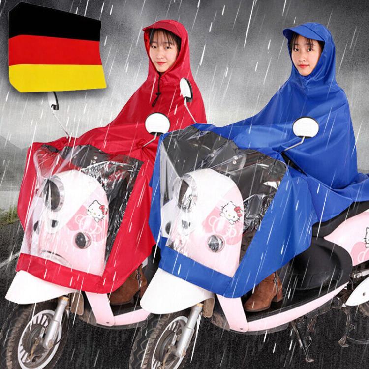 Universal waterproof raincoat for mobility scooters, hooded poncho