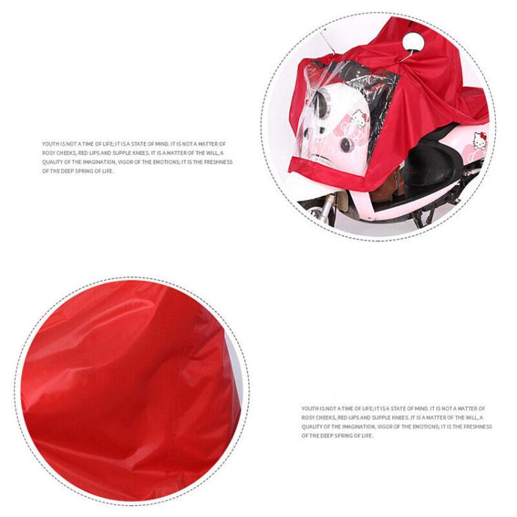 Universal waterproof raincoat for mobility scooters, hooded poncho