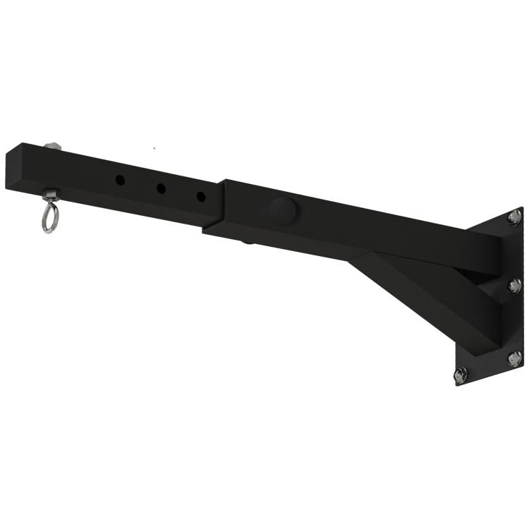 Wall-Mounted Punching Bag Bracket with Adjustable Distance, Swivel Hook, and Chains (45–65 cm) – Black