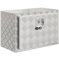 76L Aluminum Tool Box with Lock, 2 Keys and Side Handle, 60.9x35.5x40.6 cm, Silver