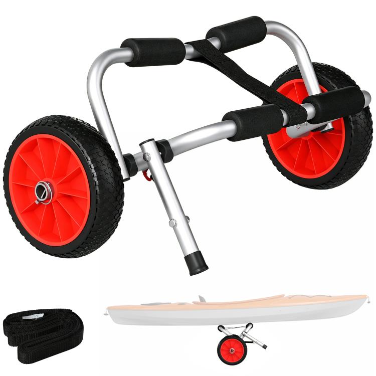 Foldable Kayak Trolley with 25cm Pneumatic Tires – Suitable for All Surfaces