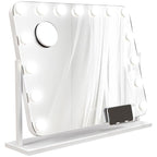 LED-lit Makeup Mirror with Adjustable Brightness, Magnification, USB Charging, and 360-degree Rotation, 63 x 50 cm — view 2