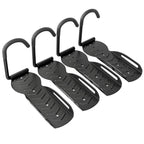 Set of 4 wall-mounted bike racks, wall hooks for bike hangers, for indoor and outdoor use, 25.5 x 10.5 x 4 cm, black