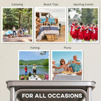 Folding camping table, lightweight, height-adjustable, aluminum frame, 240 x 60 x 54/62/70 cm, black