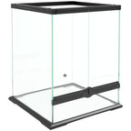 Terrarium, glass enclosure, lockable, cable management, 45x45x60cm, black — view 12