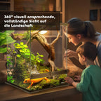 Terrarium, glass enclosure, lockable, cable management, 45x45x60cm, black — view 7