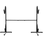 Rack for 2 kayaks, surfboards, or stand-up paddleboards; metal frame; width-adjustable (144–180 cm).