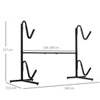 Rack for 2 kayaks, surfboards, or stand-up paddleboards; metal frame; width-adjustable (144–180 cm).