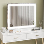LED Lighted Mirror with 3-Mode Adjustable Brightness, 10X Magnification, USB Charging Port, and Touch Control – 80 x 62 cm — view 11