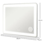 LED Lighted Mirror with 3-Mode Adjustable Brightness, 10X Magnification, USB Charging Port, and Touch Control – 80 x 62 cm — view 5