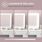 LED Lighted Mirror with 3-Mode Adjustable Brightness, 10X Magnification, USB Charging Port, and Touch Control – 80 x 62 cm — view 8