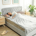 Electric Blanket 180x130 cm, 9 Temperature Levels, Timer, Machine Washable, LED Display, Grey — view 4