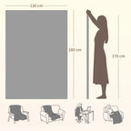 Electric Blanket 180x130 cm, 9 Temperature Levels, Timer, Machine Washable, LED Display, Grey — view 5