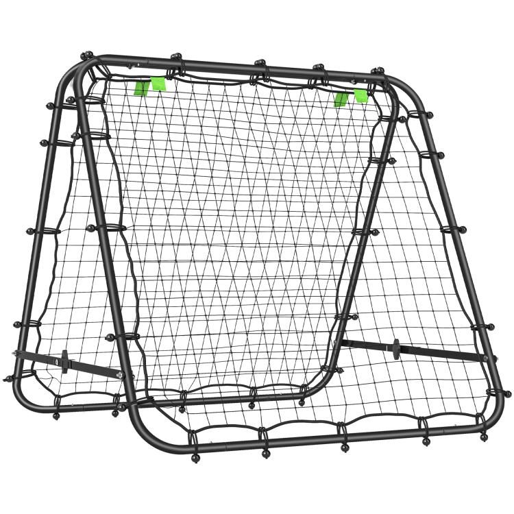 Foldable Rebound Net with Adjustable Angle for Soccer, Baseball, and Tennis Training – 100x95x90 cm – Black