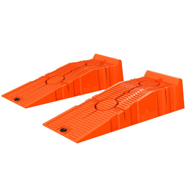 Set of 2 Plastic Car Ramps, 5-Ton Max Load, 91x30x21 cm, Orange