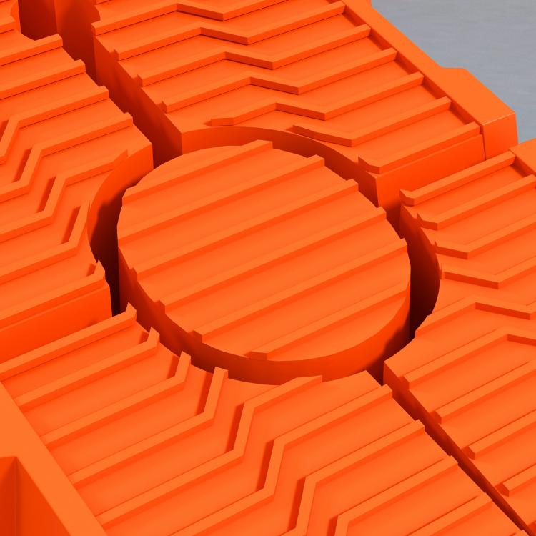 Set of 2 Plastic Car Ramps, 5-Ton Max Load, 91x30x21 cm, Orange