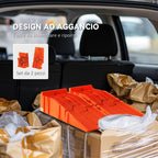 Set of 2 Plastic Car Ramps, 5-Ton Max Load, 91x30x21 cm, Orange