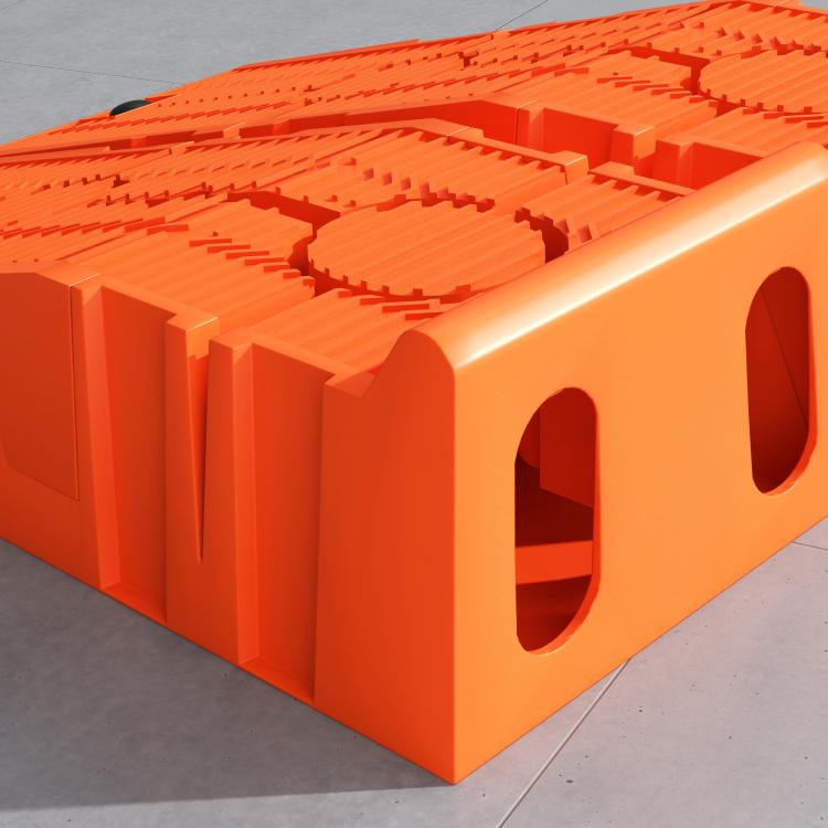 Set of 2 Plastic Car Ramps, 5-Ton Max Load, 91x30x21 cm, Orange