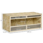 OSB wood reptile terrarium with sliding glass door - 120 x 50 x 50 cm, natural finish — view 5