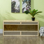 OSB wood reptile terrarium with sliding glass door - 120 x 50 x 50 cm, natural finish — view 10