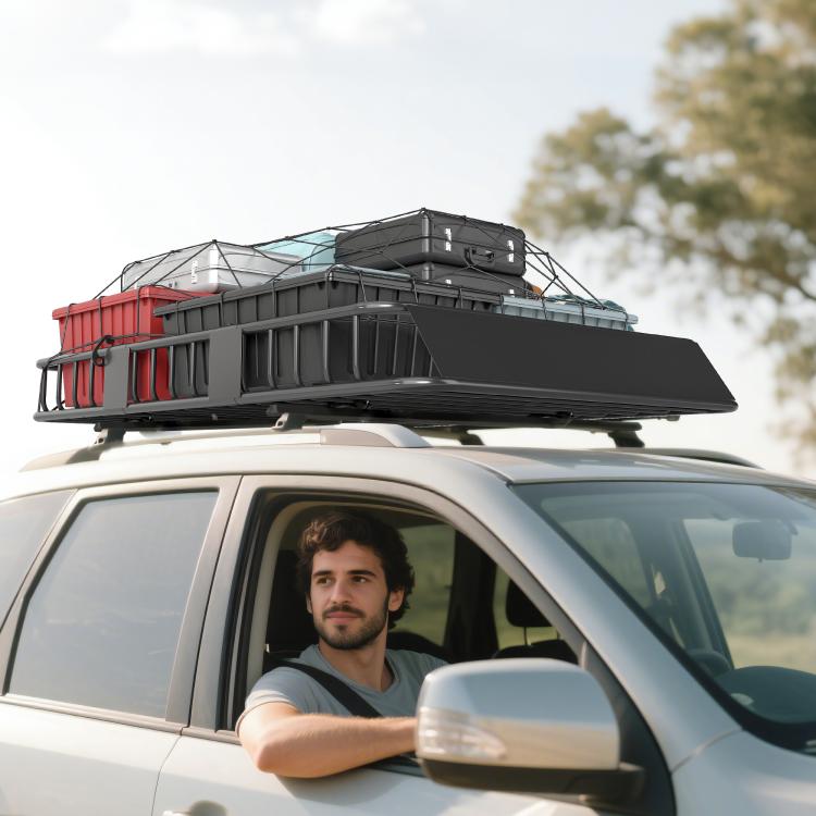Adjustable metal car roof rack (length: 109–162 cm), max. load 100 kg
