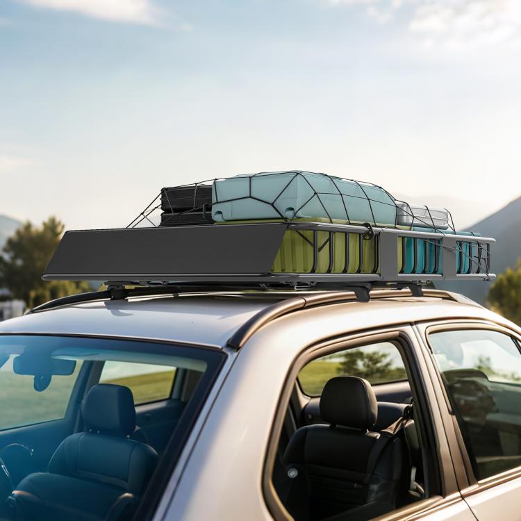 Adjustable metal car roof rack (length: 109–162 cm), max. load 100 kg