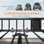 Adjustable metal car roof rack (length: 109–162 cm), max. load 100 kg
