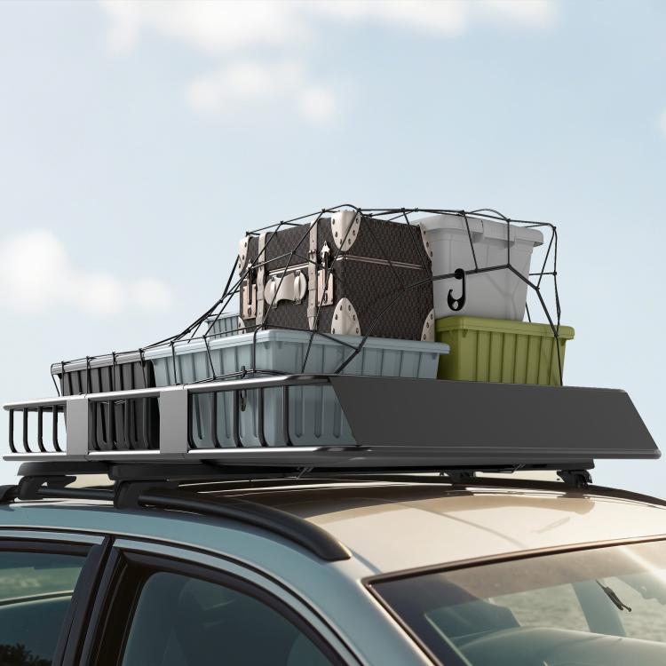 Adjustable metal car roof rack (length: 109–162 cm), max. load 100 kg