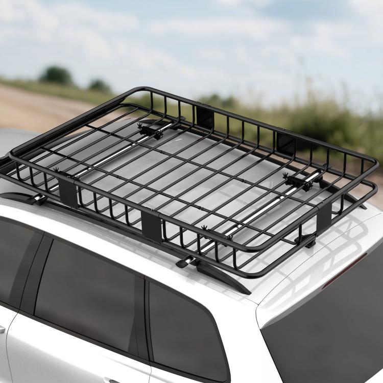 Adjustable metal car roof rack (length: 109–162 cm), max. load 100 kg