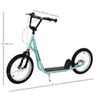 Children scooter with brake, height adjustable, lightweight, light blue — view 5