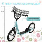 Children scooter with brake, height adjustable, lightweight, light blue — view 6