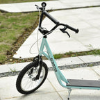 Children scooter with brake, height adjustable, lightweight, light blue — view 10